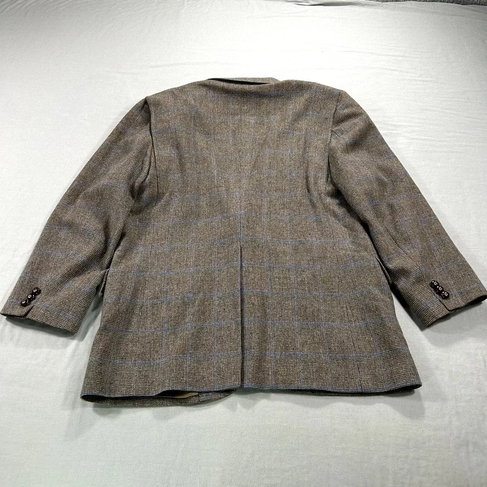 VINTAGE Pendleton‎ Blazer Mens 42 Brown Check Wool Sport Coat Jacket 80s